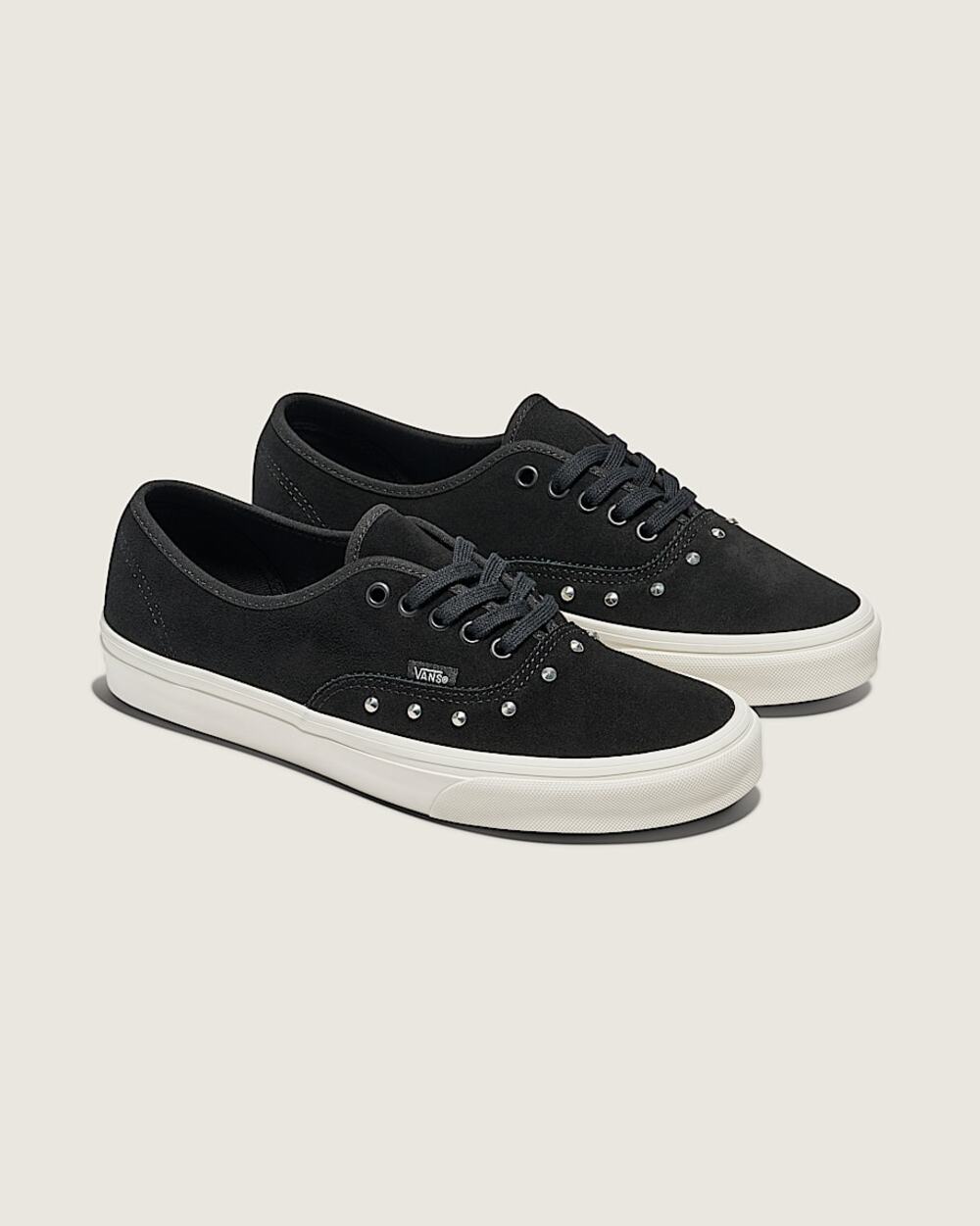 VANS WOMEN'S 5.5 AUTHENTIC SPIKE BLACK SUEDE WHITE GOTHIC VINTAGE NIB